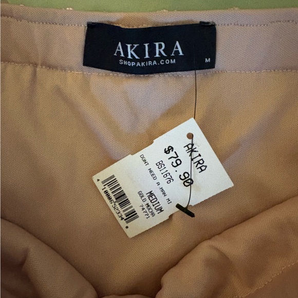 AKIRA Pink Sequin Mini Skirt with Feather Hem - Picture 2 of 5